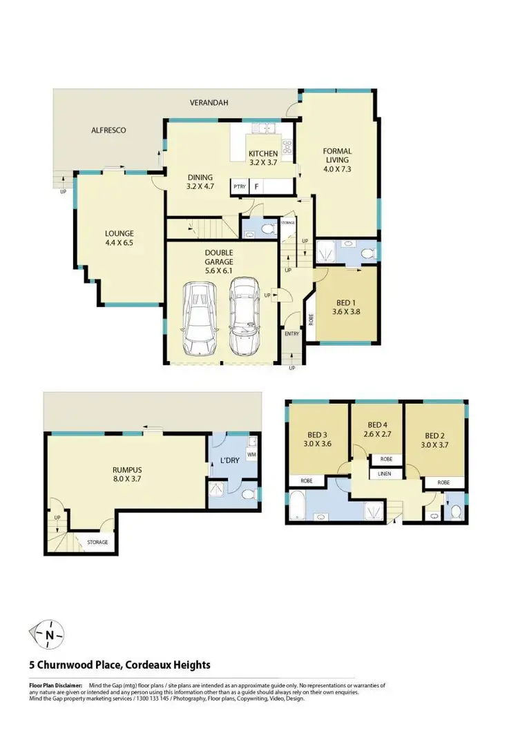 Floorplan of Homely house listing, 5 Churnwood Place, Cordeaux Heights NSW 2526