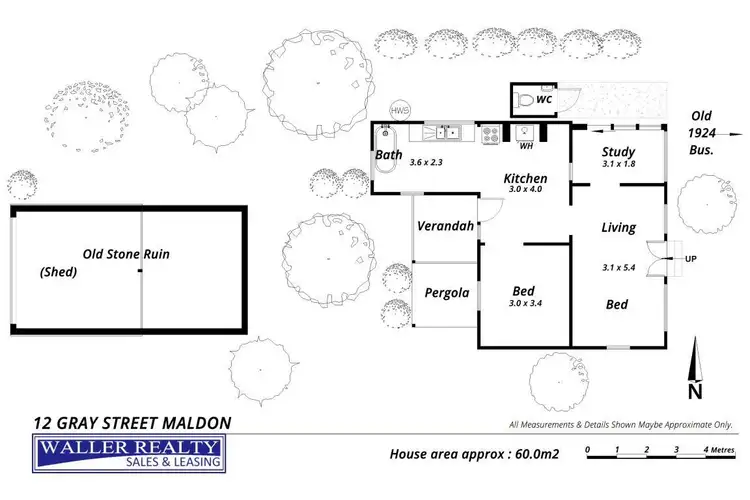Floorplan of Homely house listing, 12 Gray Street, Maldon VIC 3463