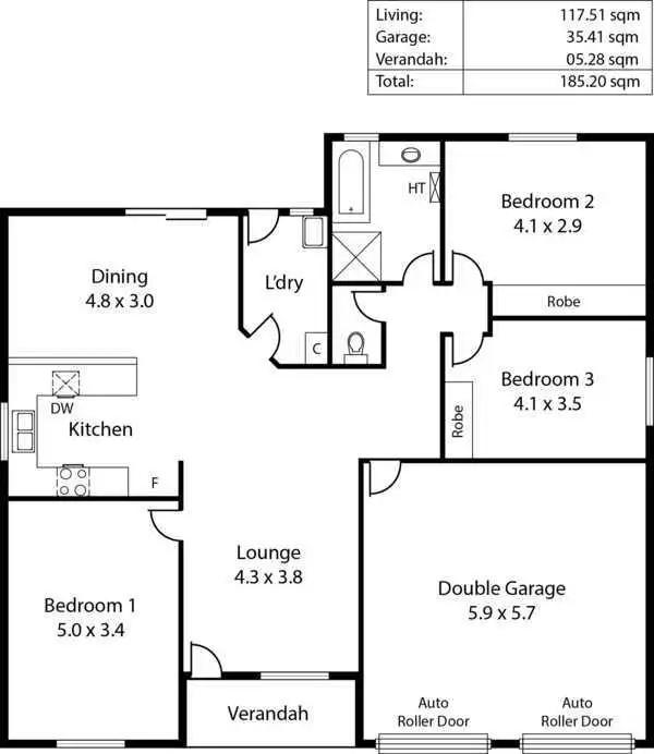 Floorplan of Homely house listing, 14 Inverway Street, Ferryden Park SA 5010