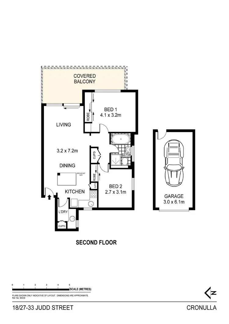 Floorplan of Homely apartment listing, 18/27-33 Judd Street, Cronulla NSW 2230