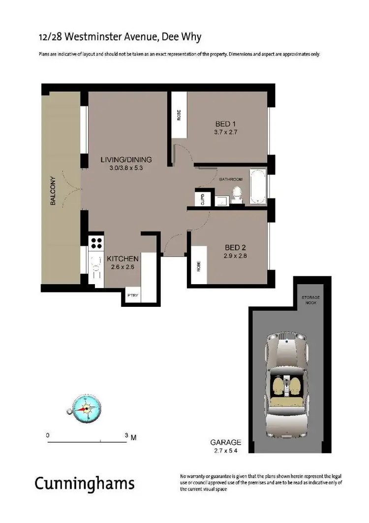 Floorplan of Homely unit listing, 12/28 Westminster Avenue, Dee Why NSW 2099