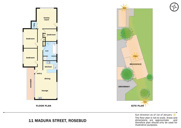 Floorplan of Homely house listing, 11 Madura Street, Rosebud VIC 3939