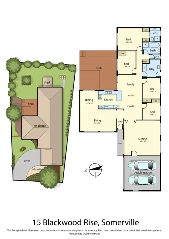 Floorplan of Homely house listing, 15 Blackwood Rise, Somerville VIC 3912