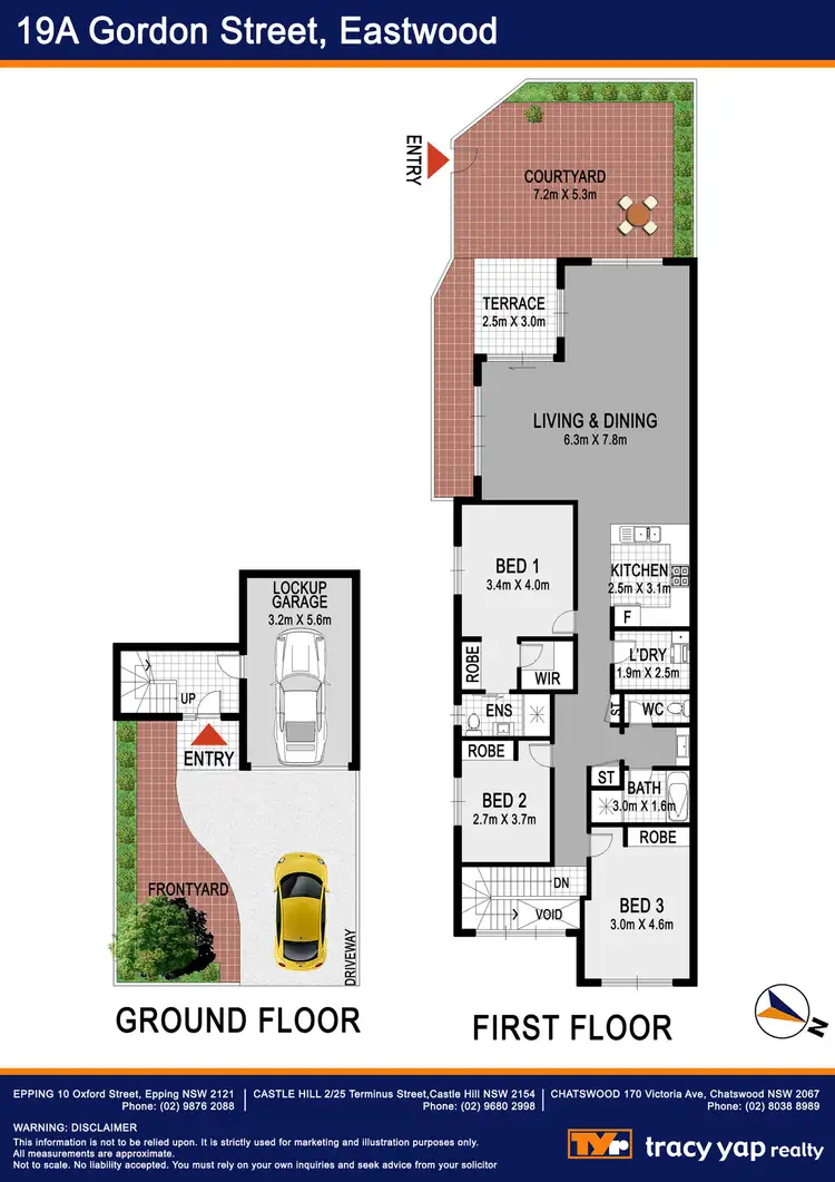 Floorplan of Homely semi-detached listing, 19A Gordon Street, Eastwood NSW 2122