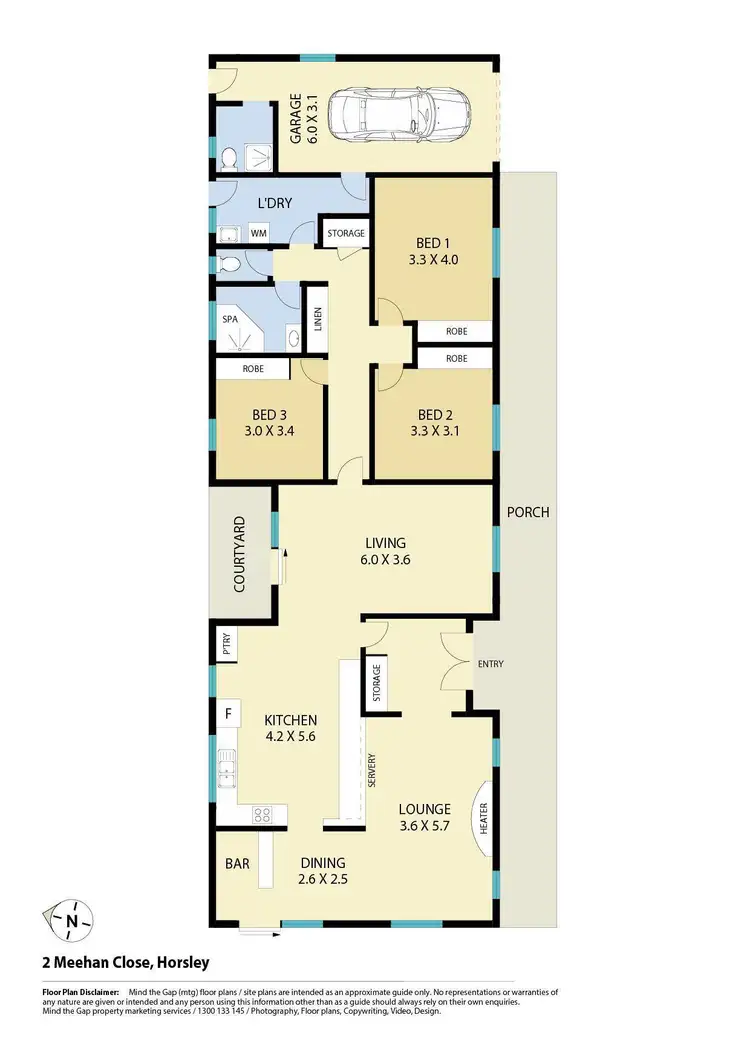 Floorplan of Homely house listing, 2 Meehan Close, Horsley NSW 2530
