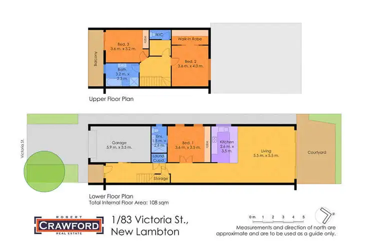 Floorplan of Homely townhouse listing, 1/83 Victoria Street, New Lambton NSW 2305