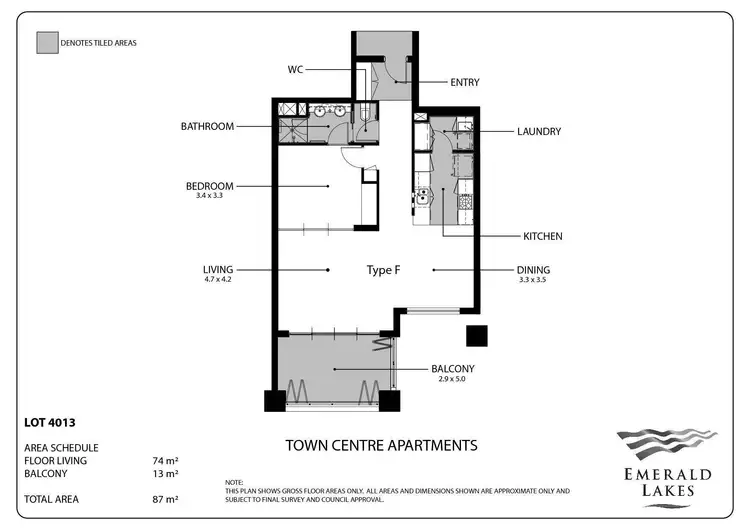 Floorplan of Homely unit listing, 4013/3027 The Boulevard, Carrara QLD 4211