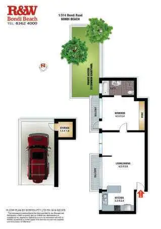 Floorplan of Homely apartment listing, 1/314 Bondi Road, Bondi Beach NSW 2026