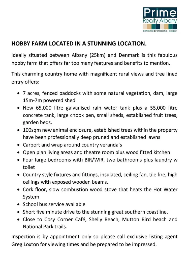 Floorplan of Homely rural property listing, 1 Forsyth Grove, Kronkup WA 6330