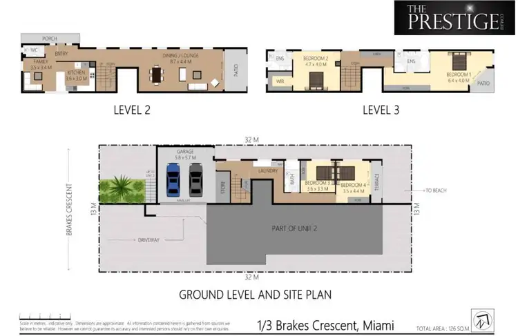 Floorplan of Homely semi-detached listing, 2/3 Brakes Crescent, Miami QLD 4220