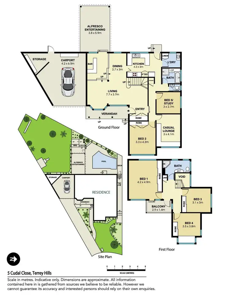 Floorplan of Homely house listing, 5 Cudal Close, Terrey Hills NSW 2084