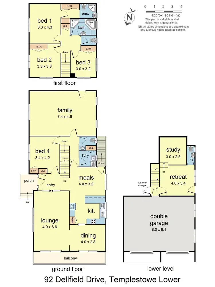 Floorplan of Homely house listing, 92 Dellfield Drive, Templestowe Lower VIC 3107