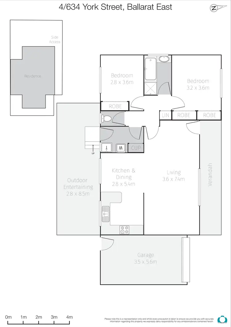 Floorplan of Homely unit listing, 4/634 York Street, Ballarat East VIC 3350
