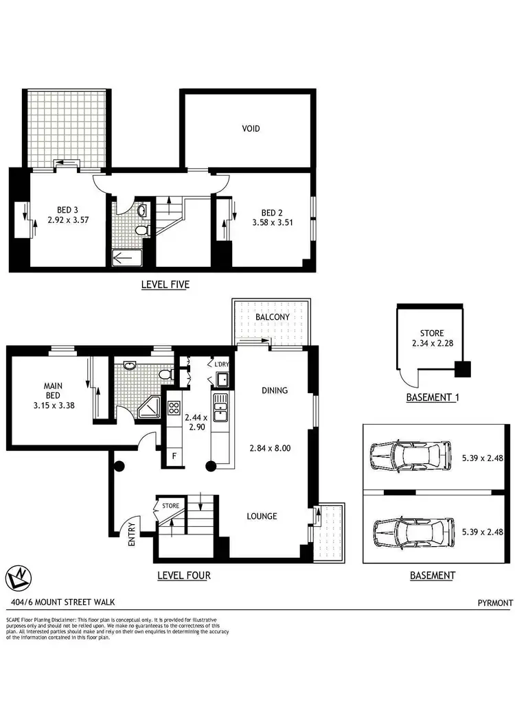 Floorplan of Homely apartment listing, 404/6 Mount Street Walk, Pyrmont NSW 2009