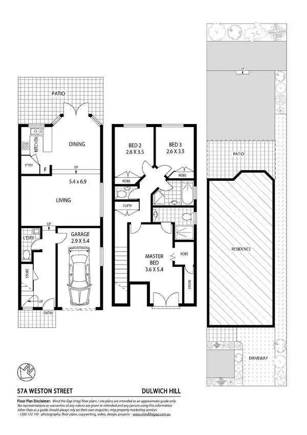 Floorplan of Homely semi-detached listing, 57A Weston Street, Dulwich Hill NSW 2203