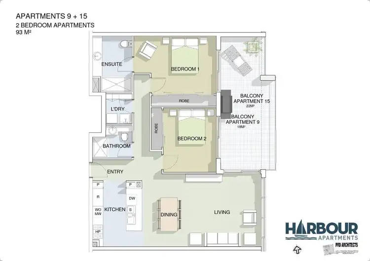 Floorplan of Homely apartment listing, 15/46 Harbour Street, Wollongong NSW 2500