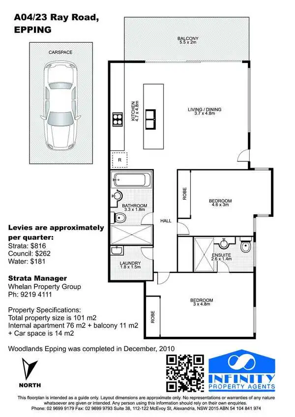 Floorplan of Homely apartment listing, A04/23 Ray Road, Epping NSW 2121