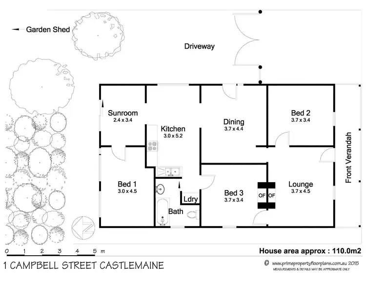 Floorplan of Homely house listing, 1 Campbell Street, Castlemaine VIC 3450