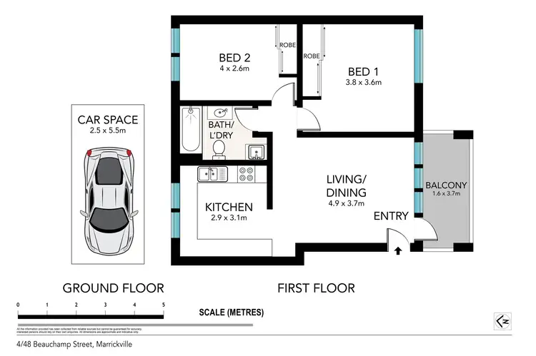 Floorplan of Homely apartment listing, 4/48 Beauchamp Street, Marrickville NSW 2204