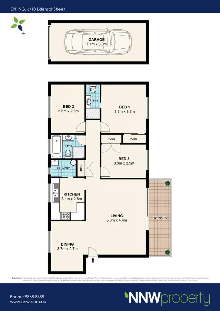 Floorplan of Homely unit listing, 6/10 Edensor Street, Epping NSW 2121