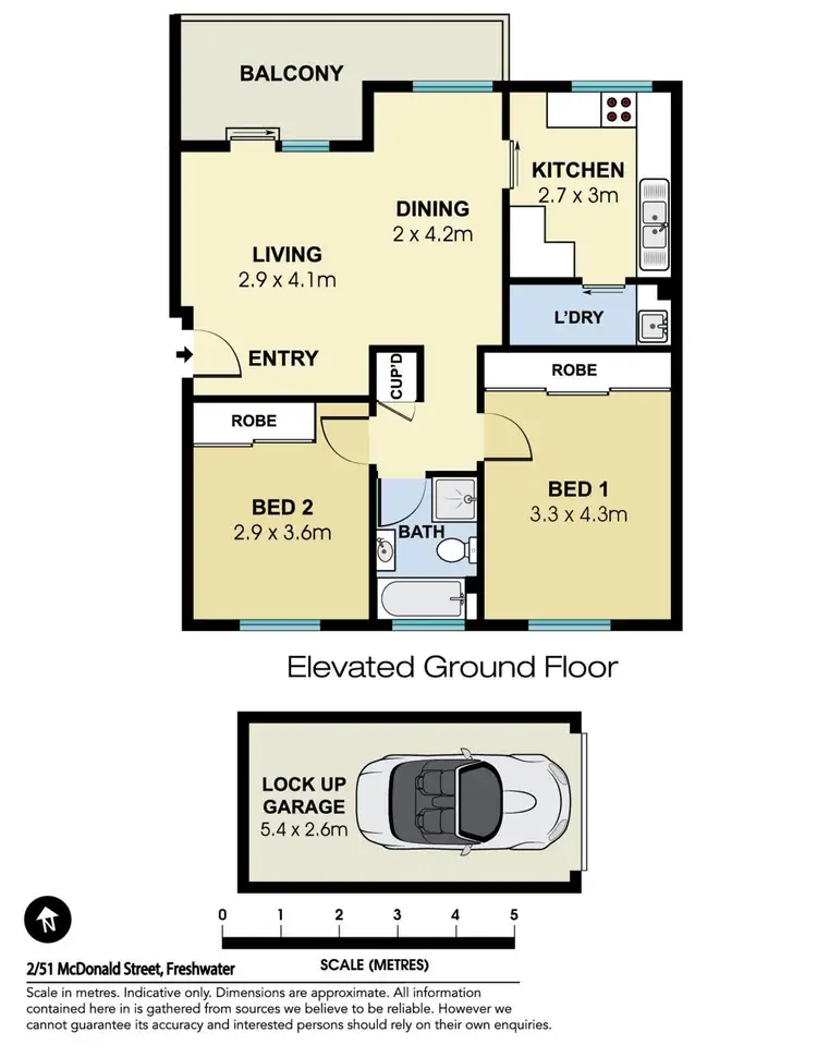 Floorplan of Homely apartment listing, 2/51 McDonald Street, Freshwater NSW 2096