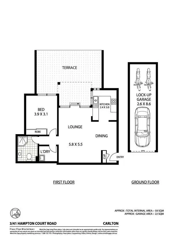 Floorplan of Homely apartment listing, Unit 3/41 Hampton Court Road, Carlton NSW 2218
