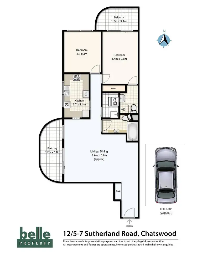 Floorplan of Homely unit listing, 12/5-7 Sutherland Road, Chatswood NSW 2067