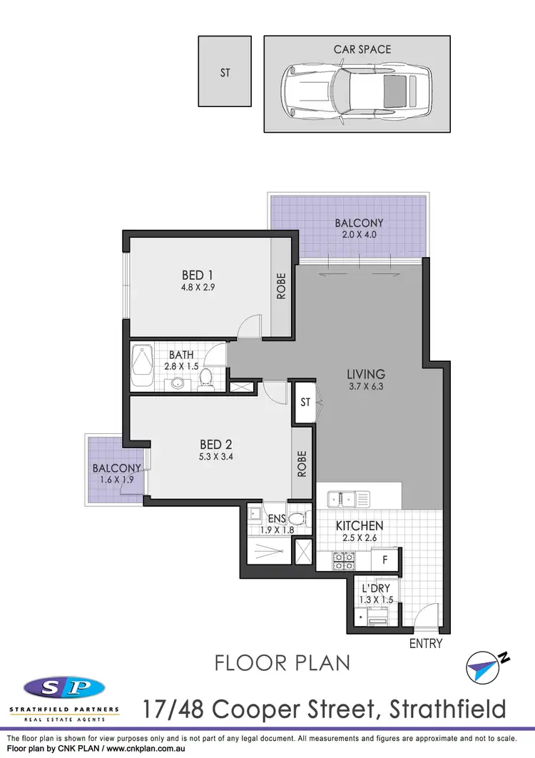 Floorplan of Homely apartment listing, 17/48 Cooper Street, Strathfield NSW 2135
