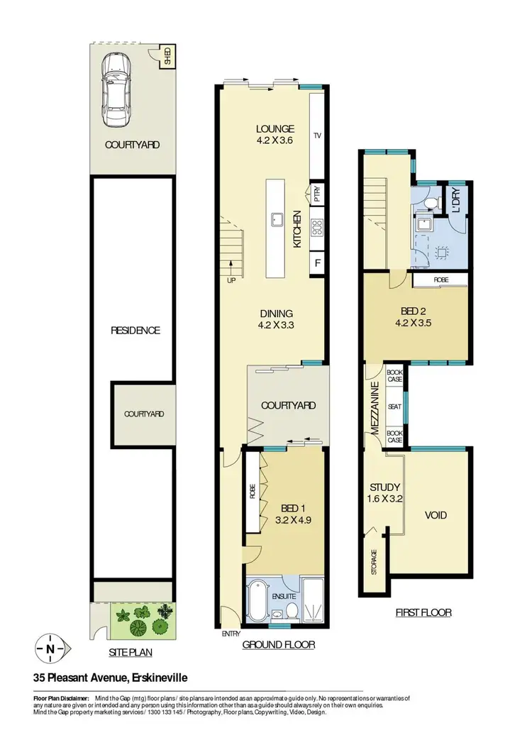 Floorplan of Homely house listing, 35 Pleasant Avenue, Erskineville NSW 2043