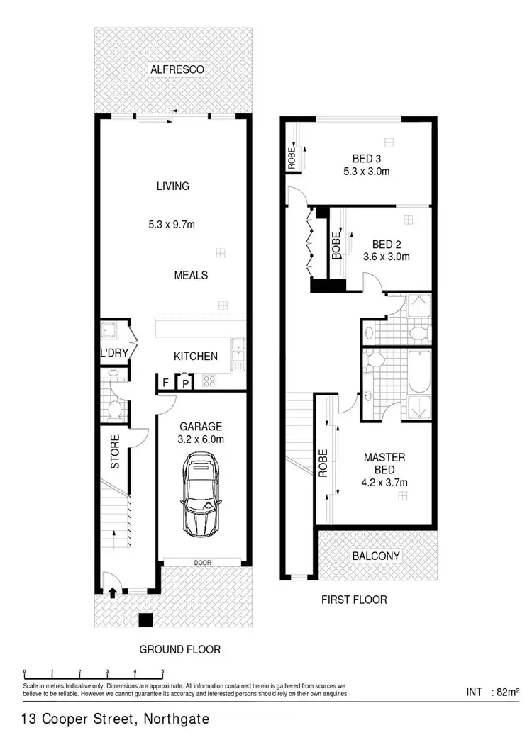 Floorplan of Homely townhouse listing, 13 Cooper Street, Northgate SA 5085