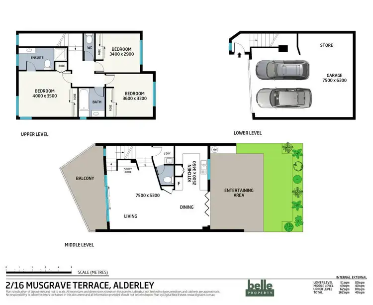 Floorplan of Homely townhouse listing, 2/16 Musgrave Terrace, Alderley QLD 4051