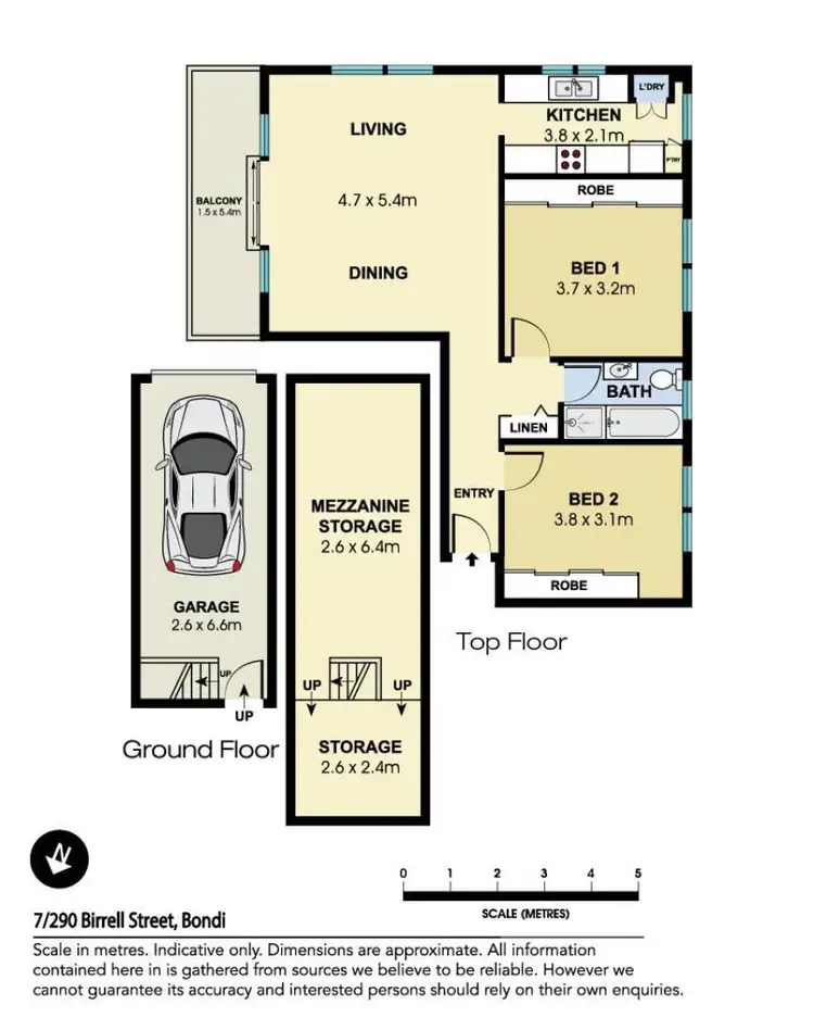 Floorplan of Homely apartment listing, 7/290 Birrell Street, Bondi Beach NSW 2026