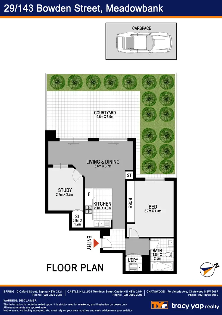 Floorplan of Homely apartment listing, 29/143 Bowden Street, Meadowbank NSW 2114