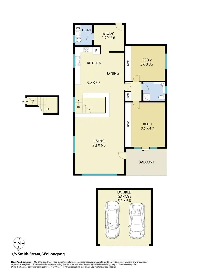 Floorplan of Homely apartment listing, 1/5 Smith Street, Wollongong NSW 2500