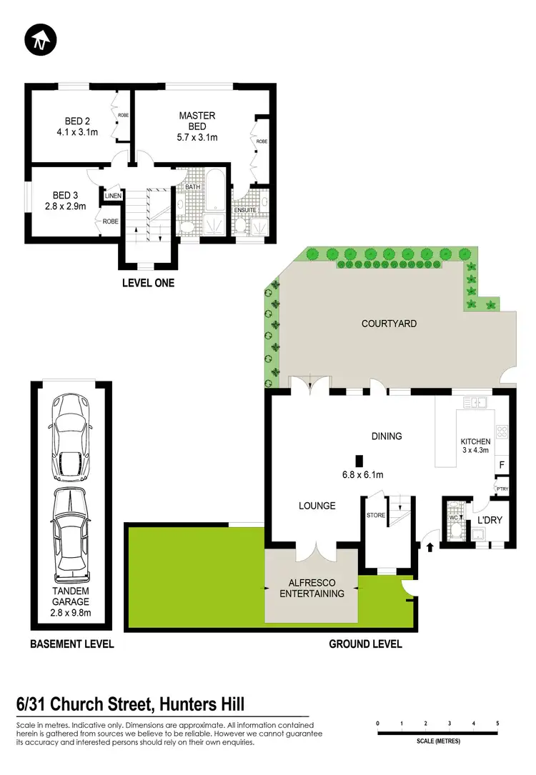 Floorplan of Homely townhouse listing, 6/31 Church Street, Hunters Hill NSW 2110