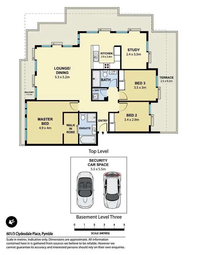 Floorplan of Homely unit listing, 601/3-5 Clydesdale Place, Pymble NSW 2073