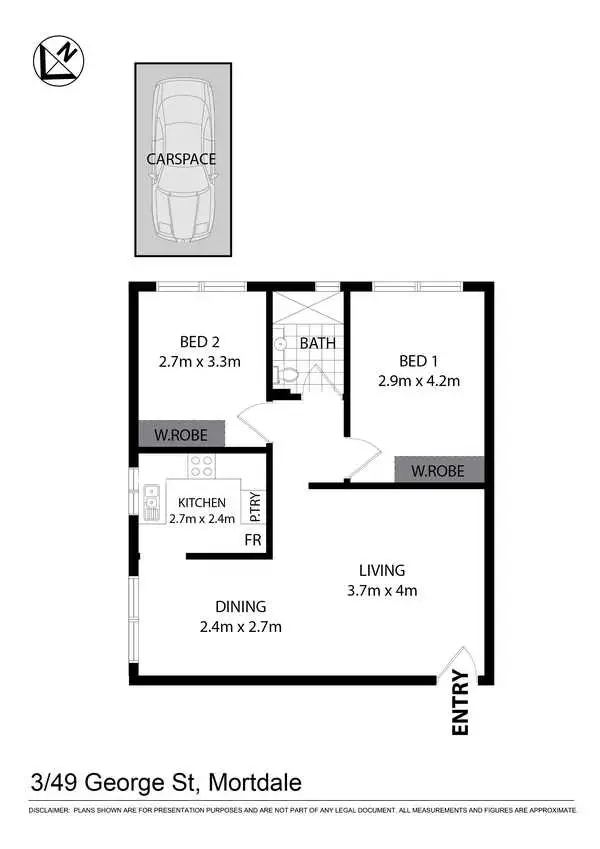 Floorplan of Homely apartment listing, 3/49 George Street, Mortdale NSW 2223