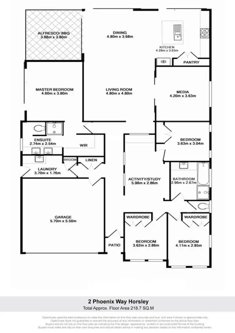 Floorplan of Homely house listing, 2 Phoenix Way, Horsley NSW 2530
