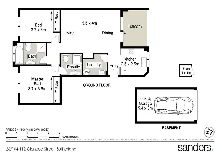 Floorplan of Homely unit listing, 26/104-112 Glencoe Street, Sutherland NSW 2232