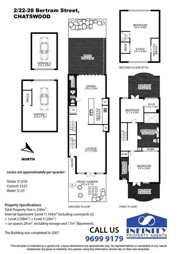 Floorplan of Homely townhouse listing, 2/22-28 Bertram Street, Chatswood NSW 2067