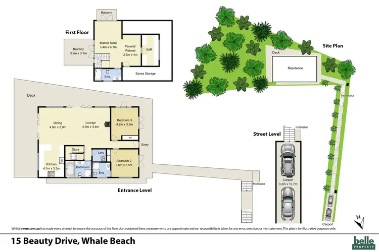 Floorplan of Homely house listing, 15 Beauty Drive, Whale Beach NSW 2107