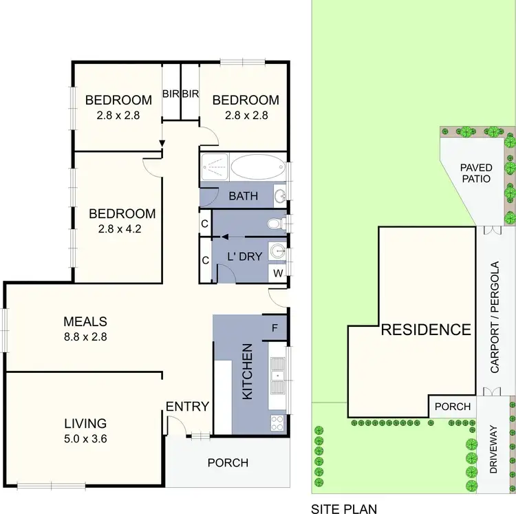 Floorplan of Homely house listing, 16 Rokewood Crescent, Meadow Heights VIC 3048