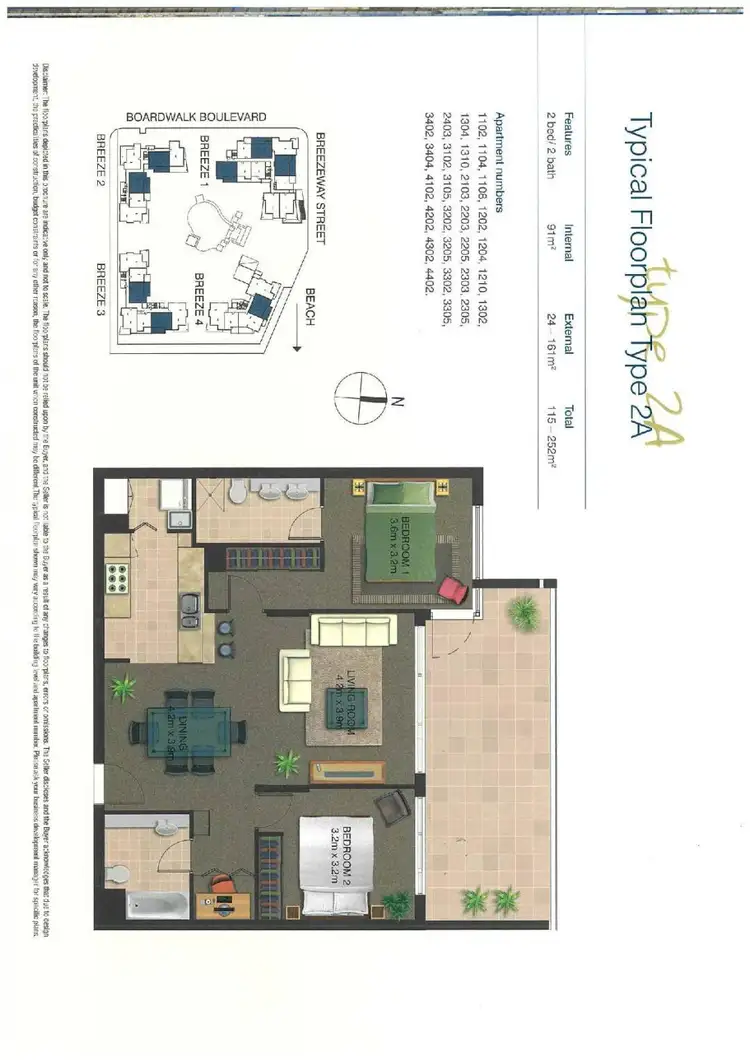 Floorplan of Homely unit listing, 3102/27 Boardwalk Boulevard, Mount Coolum QLD 4573