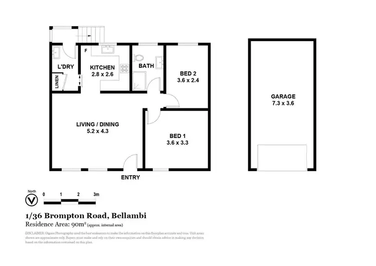 Floorplan of Homely unit listing, 1/36 Brompton Road, Bellambi NSW 2518
