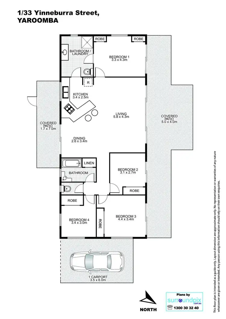 Floorplan of Homely house listing, 1/33 Yinneburra Street, Yaroomba QLD 4573