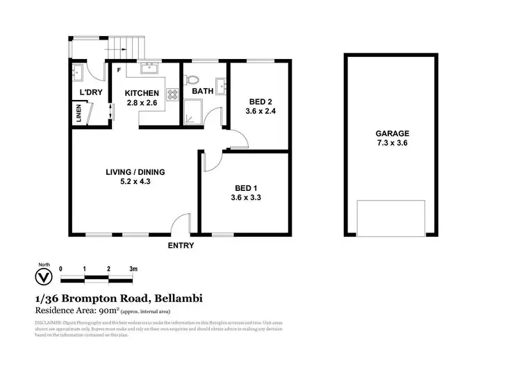 Floorplan of Homely unit listing, 1/36 Brompton Road, Bellambi NSW 2518