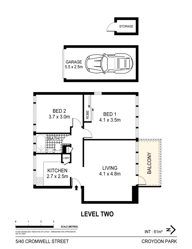 Floorplan of Homely unit listing, 5/40 Cromwell Street, Croydon Park NSW 2133