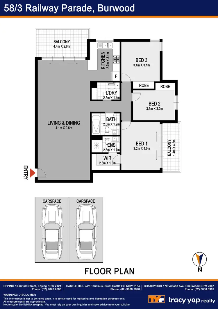 Floorplan of Homely apartment listing, 58/3 Railway Parade, Burwood NSW 2134