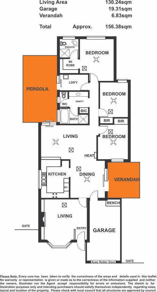 Floorplan of Homely house listing, 13 Whitestone Crescent, Seaford Rise SA 5169