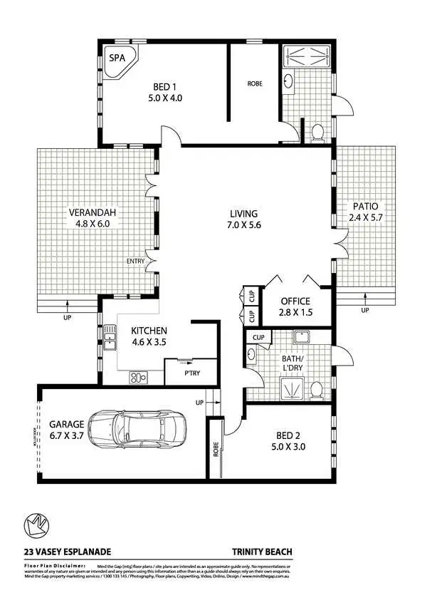 Floorplan of Homely house listing, 23 Vasey Esplanade, Trinity Beach QLD 4879